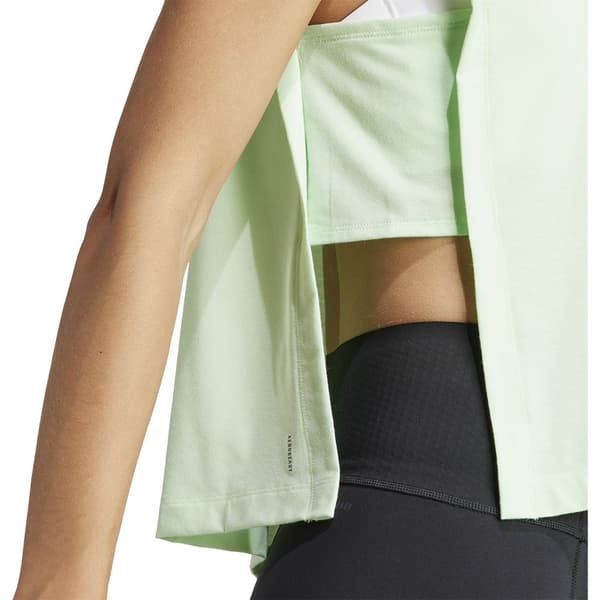 Adidas Hihaton T-paita Power Performance Big Logo Vihreä XS Nainen