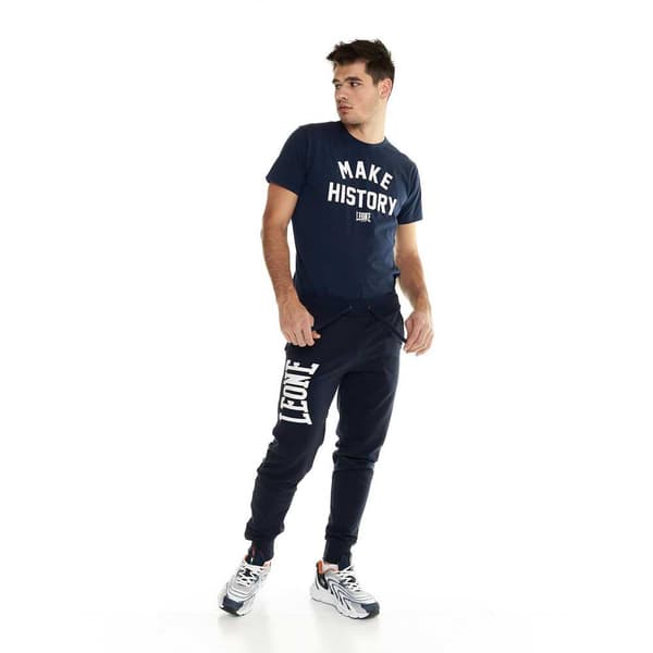 Leone Apparel Träningsbyxor Big Logo Basic Blå L Man