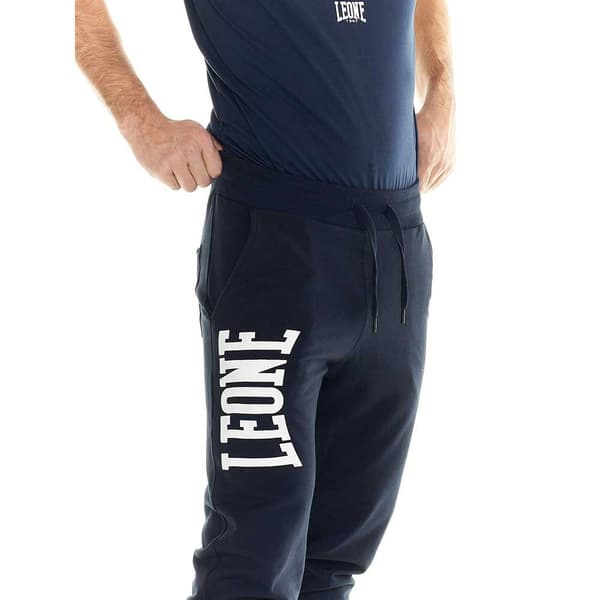 Leone Apparel Träningsbyxor Big Logo Basic Blå L Man