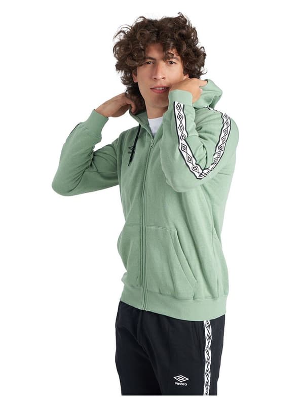 Umbro Tröja Med Full Dragkedja Taped Zip Grönt XL Man