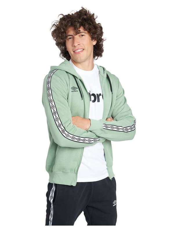 Umbro Tröja Med Full Dragkedja Taped Zip Grönt XL Man