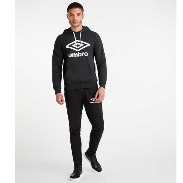 Umbro Halv Lynlås Hættetrøje Large Logo Sort L Mand