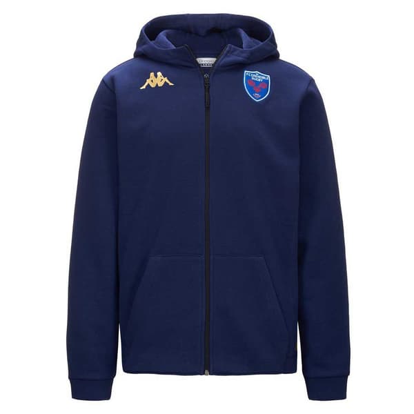 Kappa Sweatshirt Med Fuld Lynlås Giordizi Blå 4XL Mand