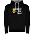 Miniatyrbild 1 av 4: Kruskis Luvtröja Born To Play Basketball Two-colour Svart 3XL Man