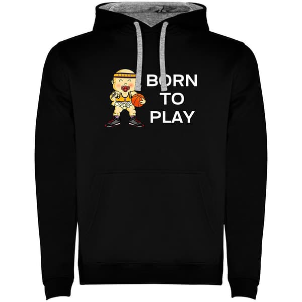 Kruskis Luvtröja Born To Play Basketball Two-colour Svart 3XL Man