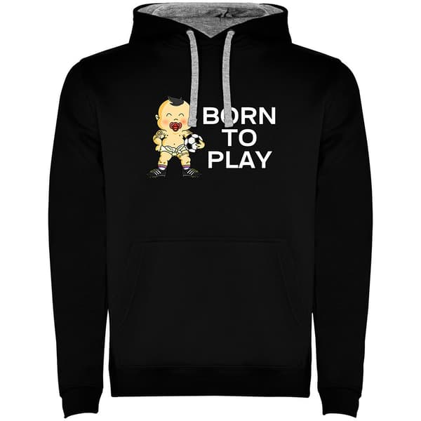 Kruskis Luvtröja Born To Play Football Two-colour Svart 2XL Man