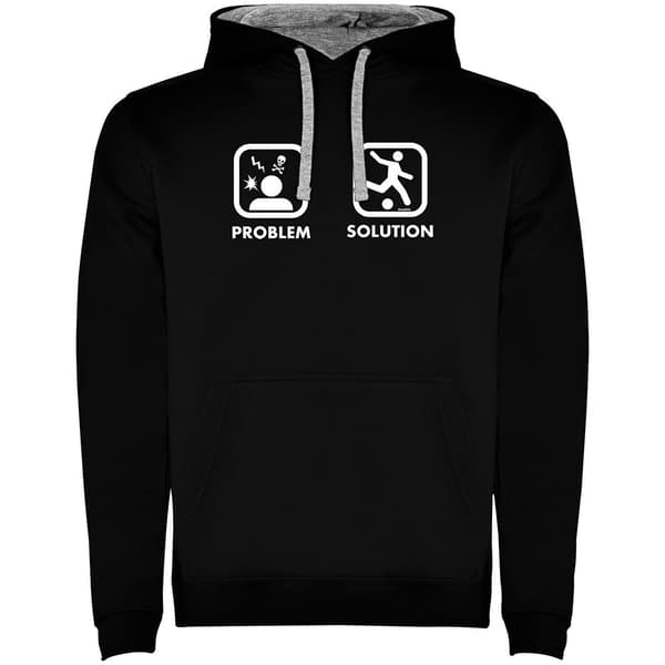 Kruskis Luvtröja Problem Solution Play Football Two-colour Svart M Man