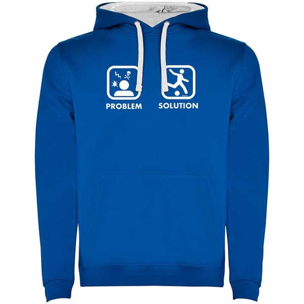 Kruskis Hættetrøje Problem Solution Play Football Two-colour Blå 2XL Mand