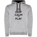 Miniatyrbild 1 av 3: Kruskis Tvåfärgad Luvtröja Keep Calm And Play Football Grå 2XL Man