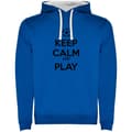 Miniatyrbillede 1 af 4: Kruskis To-farvet Hættetrøje Keep Calm And Play Football Blå 2XL Mand