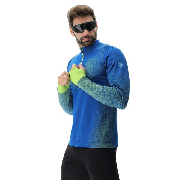 Uyn Långärmad T-shirt Running Exceleration Zip Up Blå XL Man