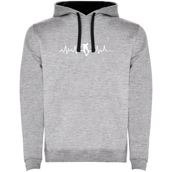 Kruskis Hættetrøje Skateboard Heartbeat Two-colour Grå XL Mand