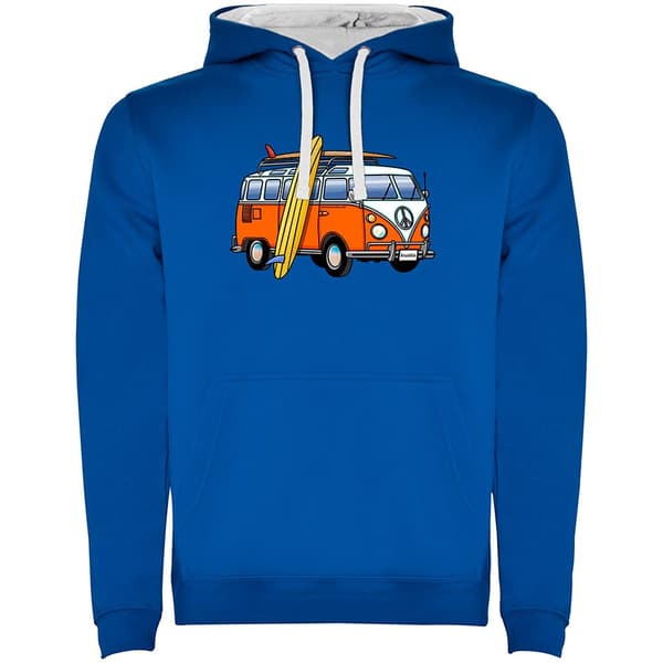 Kruskis Hættetrøje Surf Hippie Van Surf Two-colour Blå M Mand