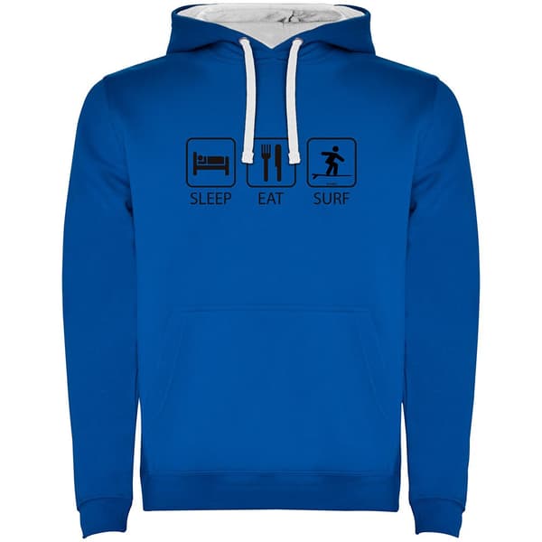 Kruskis Luvtröja Surf Sleep Eat And Surf Two-colour Blå M Man
