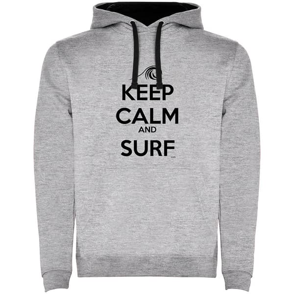 Kruskis Tvåfärgad Luvtröja Surf Keep Calm And Surf Grå M Man
