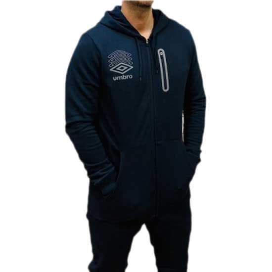 Umbro Sweatshirt Med Fuld Lynlås Terrace Sort M Mand
