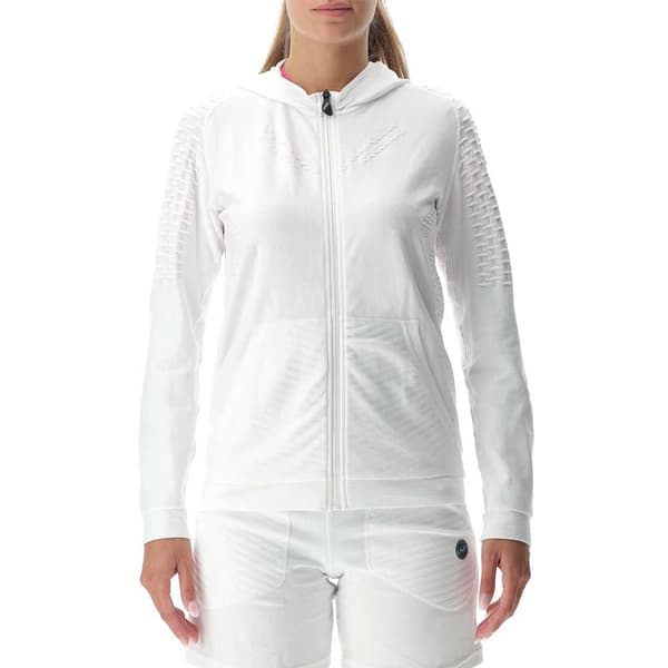 Uyn Sweatshirt Med Fuld Lynlås Run Fit Hvid XL Kvinde