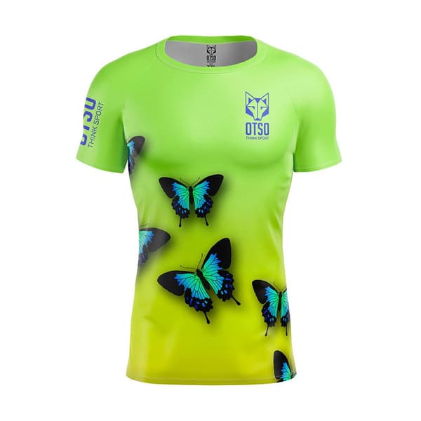 Otso Kortärmad T-shirt Butterfly Gul L Man