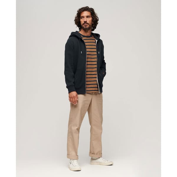 Superdry Sweatshirt Med Full Dragkedja Essential Logo Blå XL Man