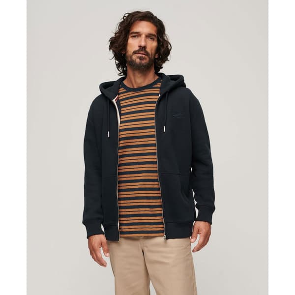 Superdry Sweatshirt Med Full Dragkedja Essential Logo Blå XL Man