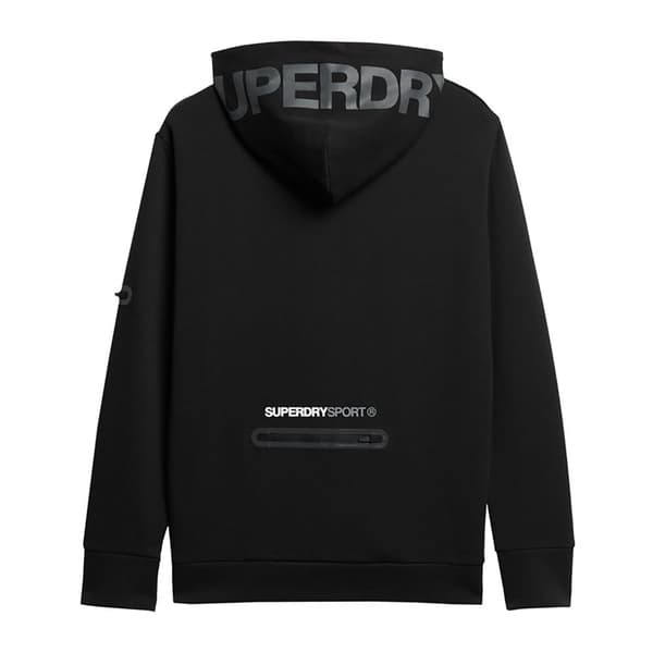 Superdry Sweatshirt Med Full Dragkedja Gymtech Svart L Man