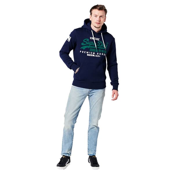 Superdry Luvtröja Vintage Logo Blå M Man