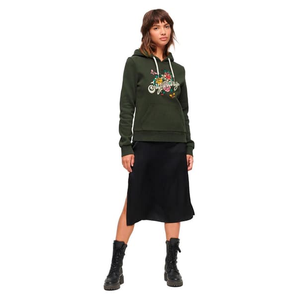 Superdry Huppari Tattoo Script Graphic Vihreä S Nainen