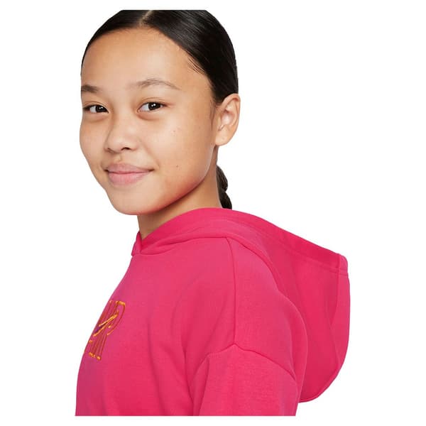 Nike Hættetrøje Sportswear Air French Terry Crop Rosa 13-15 Years Pige