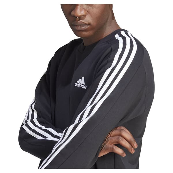 Adidas Stripes Sweatshirt Essentials Fleece 3 Svart L / Regular Man