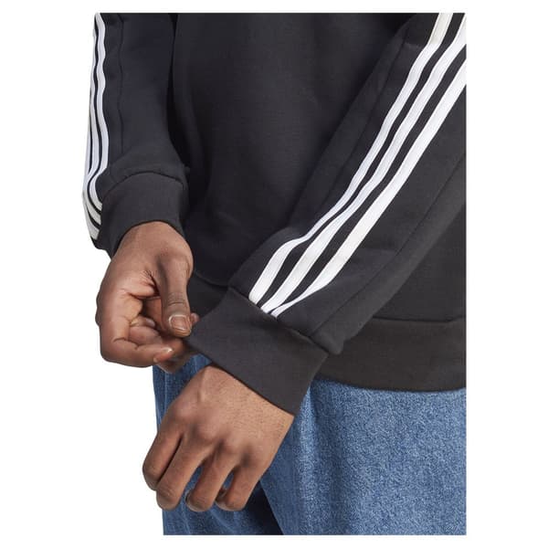 Adidas Stripes Sweatshirt Essentials Fleece 3 Svart L / Regular Man