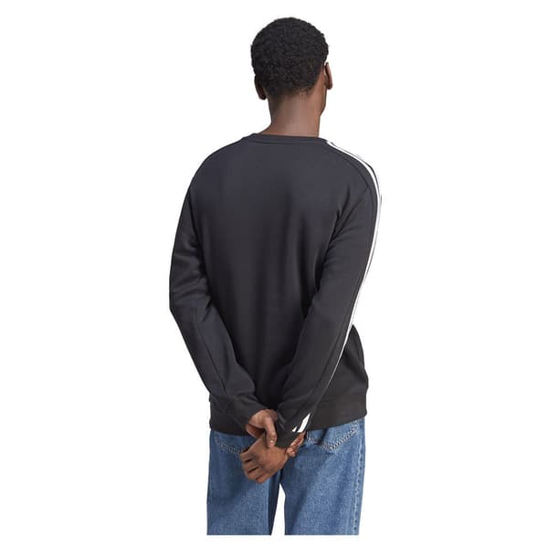 Adidas Stripes Sweatshirt Essentials Fleece 3 Svart L / Regular Man