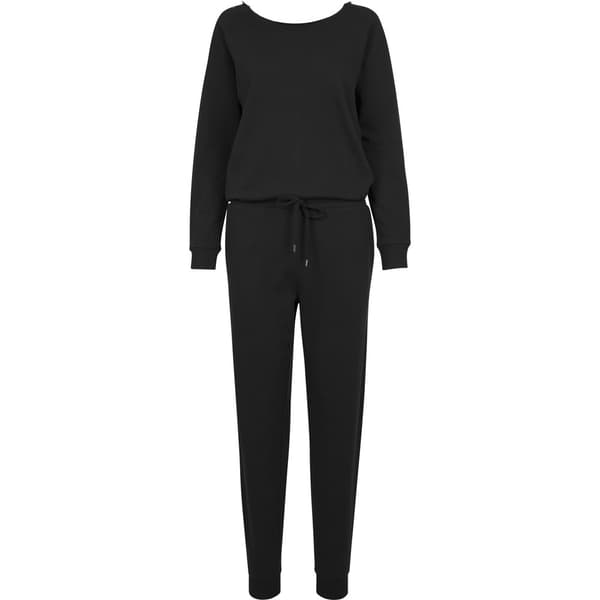 Urban Classics Langærmet Jumpsuit Terry Sort L Kvinde