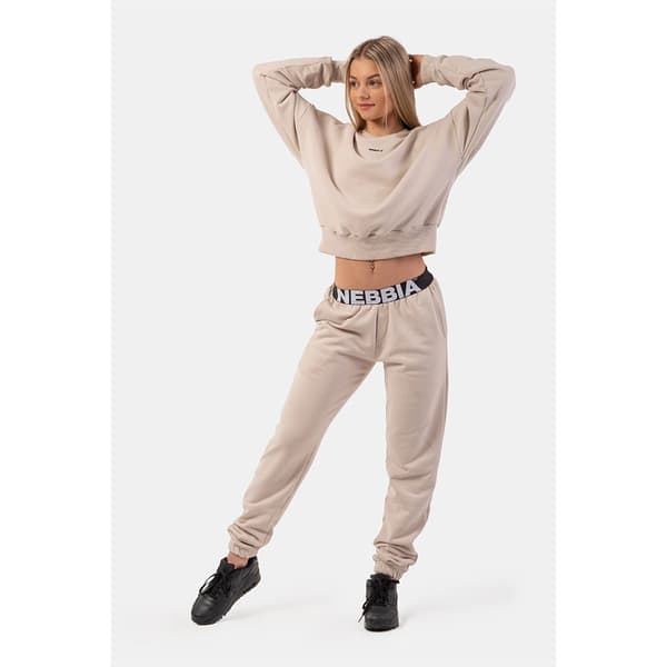 Nebbia Træningsdragt Bukser Iconic Mid-waist 408 Beige L Kvinde