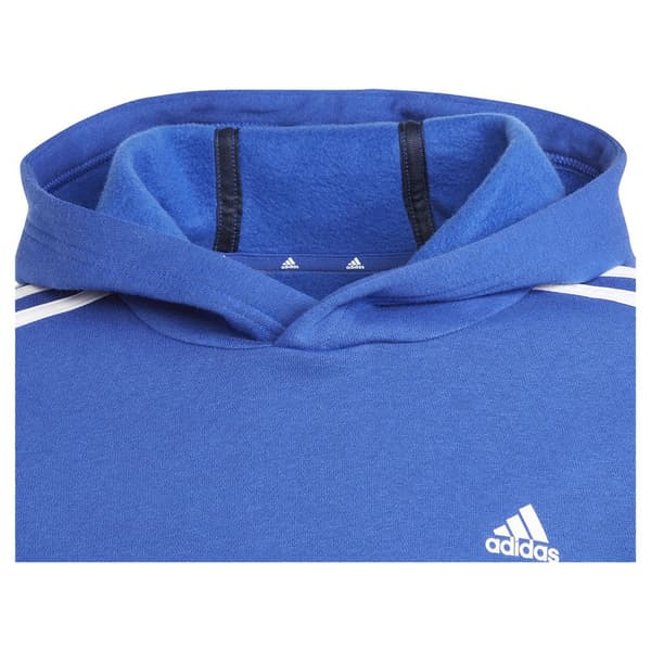 Adidas Stripes Tib Fleece Hættetrøje 3 Blå 7-8 Years