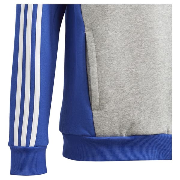 Adidas Stripes Tib Fleece Hættetrøje 3 Blå 7-8 Years