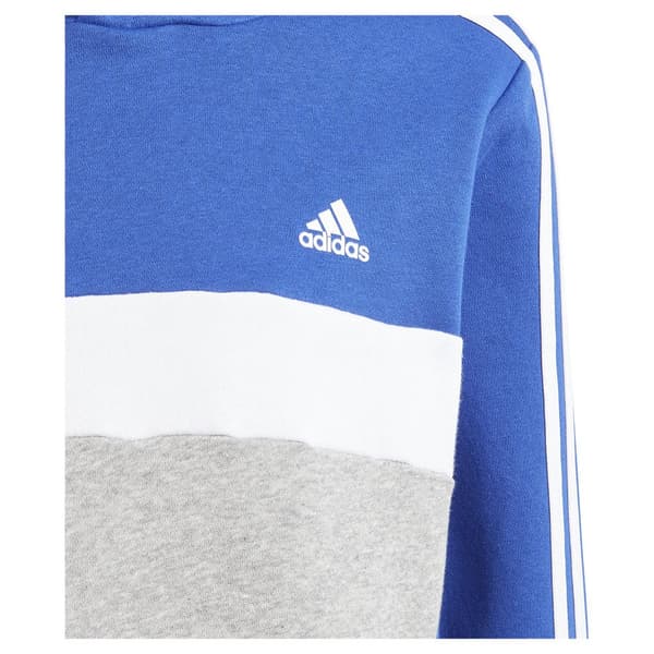 Adidas Stripes Tib Fleece Hættetrøje 3 Blå 7-8 Years