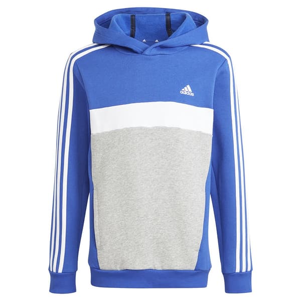 Adidas Stripes Tib Fleece Hættetrøje 3 Blå 7-8 Years