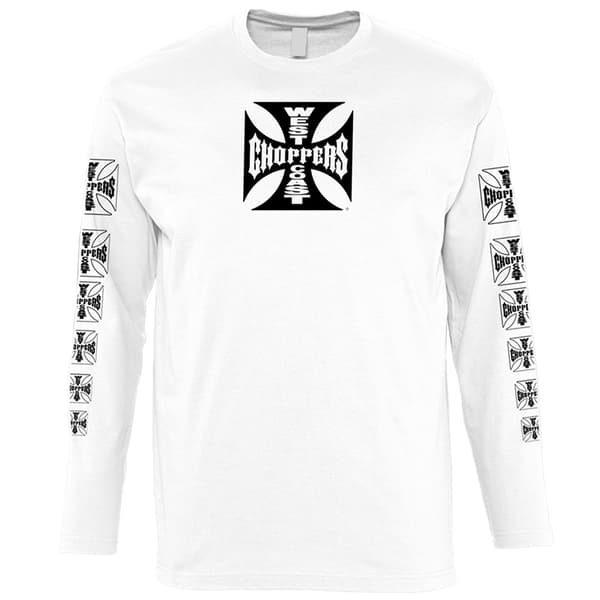 West Coast Choppers Sweatshirt Og Cross Hvid XL Mand