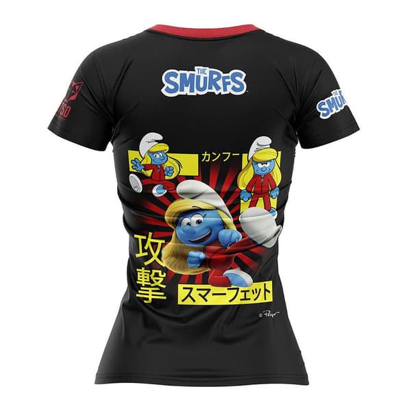 Otso Smurffit Lyhythihainen T-paita Musta XS Nainen