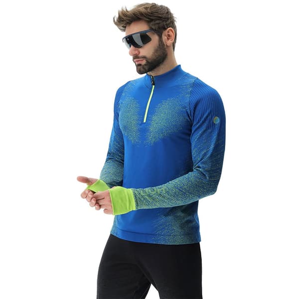 Uyn Långärmad T-shirt Running Exceleration Zip Up Blå S Man
