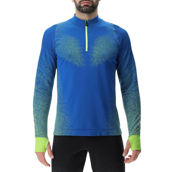 Uyn Långärmad T-shirt Running Exceleration Zip Up Blå S Man