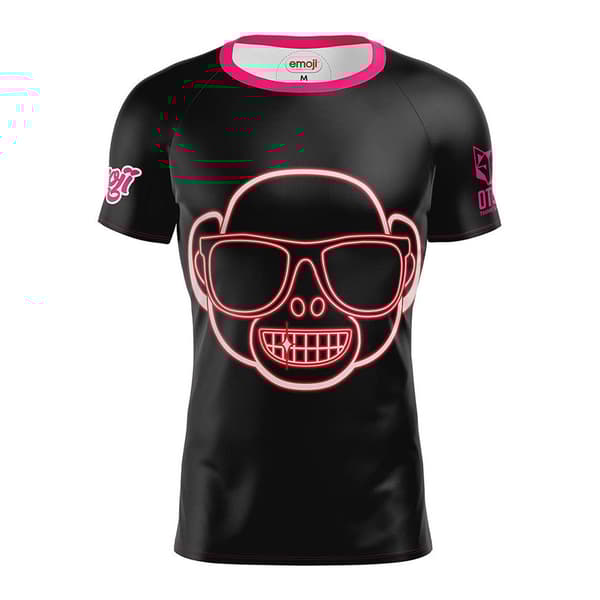 Otso Kortärmad T-shirt Emoji Monkey Neon Svart XL Man