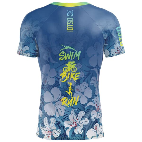Otso Kortärmad T-shirt Swim Bike Run Flower Flerfärgad XL Man