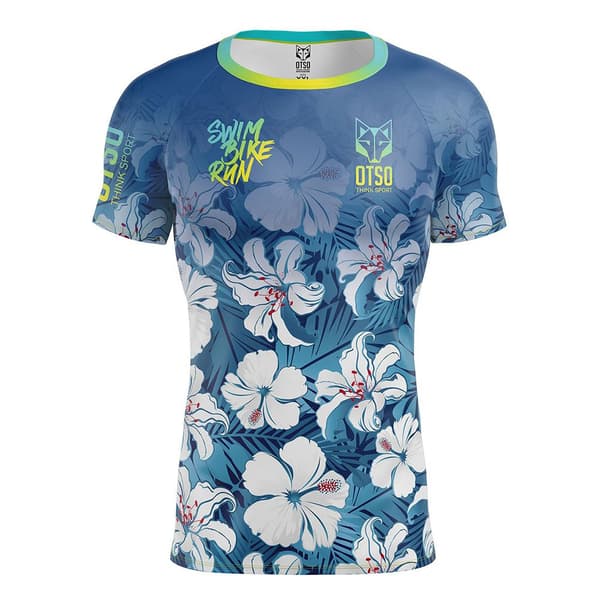 Otso Kortärmad T-shirt Swim Bike Run Flower Flerfärgad XL Man