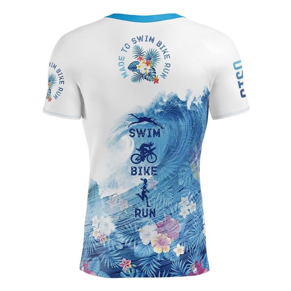 Otso Kortärmad T-shirt Swim Bike Run Wave Flerfärgad XL Man