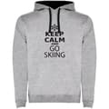 Miniatyrbild 1 av 3: Kruskis Tvåfärgad Luvtröja Keep Calm And Go Skiing Grå L Man