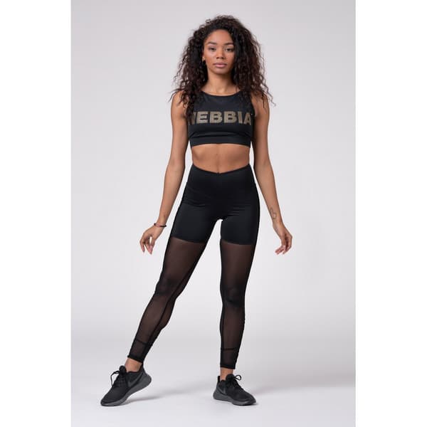 Nebbia Tajt Intense Gold Mesh Svart XS Kvinna