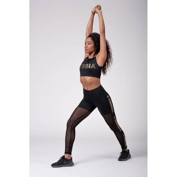Nebbia Tajt Intense Gold Mesh Svart XS Kvinna