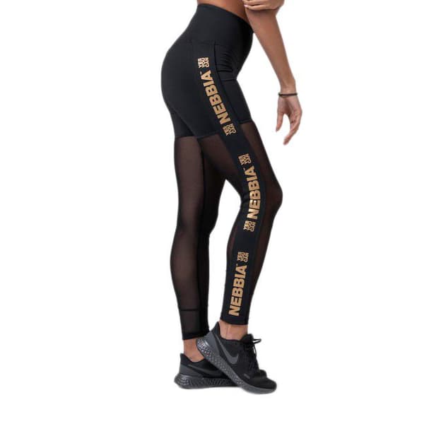 Nebbia Tajt Intense Gold Mesh Svart XS Kvinna