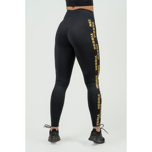Nebbia Leggings Med Høj Talje Classic Intense Iconic Gold Sort L Kvinde
